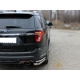 Защита заднего бампера"уголки" двойные d-60+43 Технотек для Ford Explorer 2017 – н.в. 