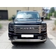 Защита переднего бампера d-76+60 радиусная двойная с подгибами для Haval H9 2024-н.в.