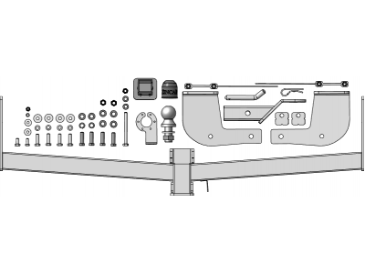 Фаркоп оцинкованный для Honda Stepwgn 2015-2022 съемное крепление шара под американский квадрат