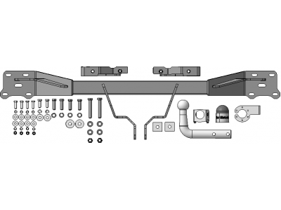 Фаркоп с оцинк. шаром для Infiniti G 2006-2015 крепление шара на двух болтах