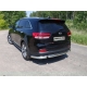Защита заднего бампера овальная короткая 75-42 мм ТСС для Kia Sorento Prime 2015-2017