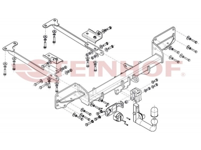 Фаркоп для Land Rover Range Rover IV L405 2013-2022 вертикальное быстросъемное крепление шара на ключе