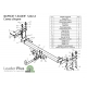 Фаркоп для SsangYong Musso 1993-2000, Tagaz Road Partner 2008-2011 с условно-съемным креплением шара (на 2 болтах)