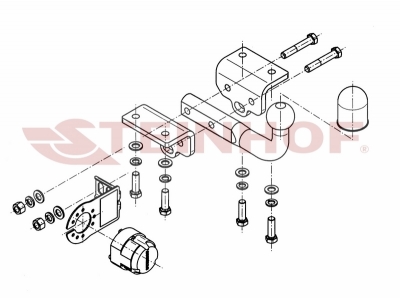 Фаркоп для Volkswagen Amarok 2010-2022 условно-съемное крепление шара