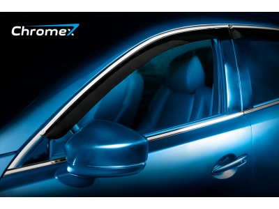 Дефлекторы окон Chromex с хромированным молдингом 4 шт для Mazda CX-9 2017-2021