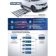 Пороги алюминиевые Rival Silver New для Audi Q7 2015-2021