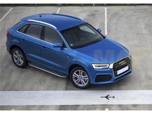 Пороги алюминиевые Rival Premium для Audi Q3 № A173ALP.0301.1