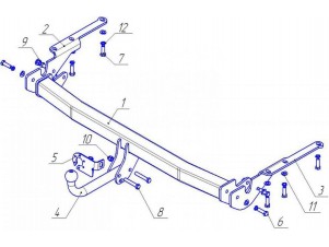 ТСУ Фаркоп Avtos на Toyota RAV4 № TY 23